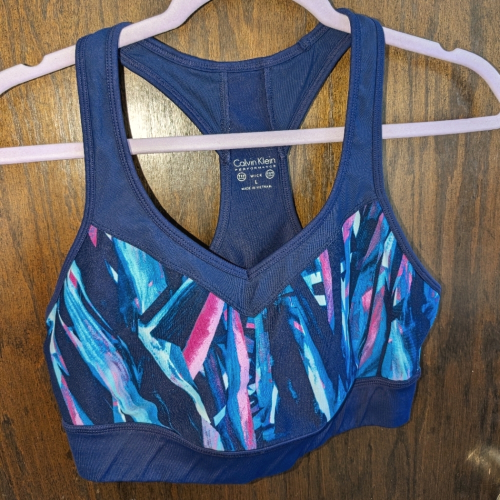 Calvin Klein Performance Women's Explosion Blue Sports Bra